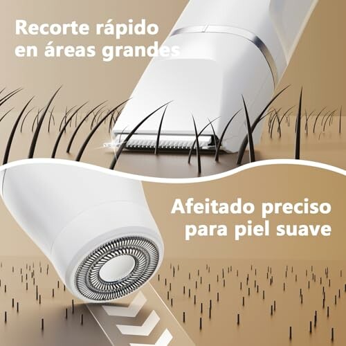 Recortadora y afeitadora eléctrica para piel suave.