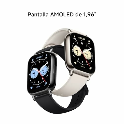 Dos smartwatches con pantalla AMOLED de 1,96 pulgadas.