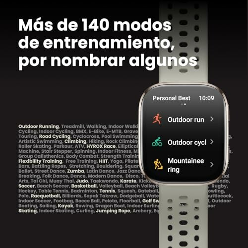 Smartwatch con modos de entrenamiento múltiples.