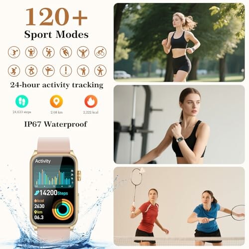 Reloj inteligente con modos deportivos y rastreo de actividad.