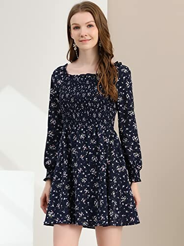 Vestido Floral de Manga Larga