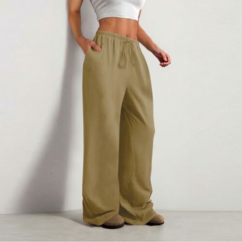Pantalones de Pierna Ancha para Mujer